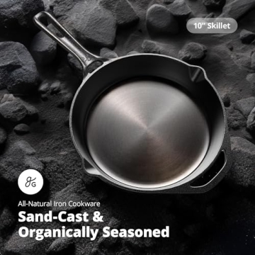 Greater Goods 10-Inch Cast Iron Skillet for Every Recipe