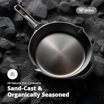 Greater Goods 10-Inch Cast Iron Skillet for Every Recipe