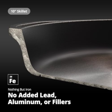 Greater Goods 10-Inch Cast Iron Skillet for Every Recipe