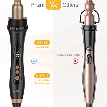 Prizm 5 in 1 Clampless Curling Iron with LED Display