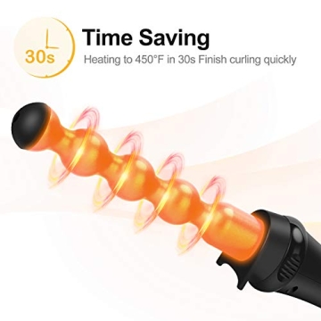 Prizm 5 in 1 Clampless Curling Iron with LED Display