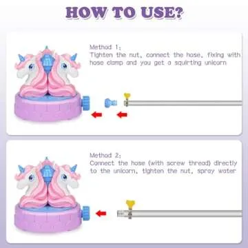 Sprinkler for Kids Outdoor Water Toys: Backyard Spinning Unicorn Toddler Sprinkler Toy - Summer Outside Toys Attaches to Garden Hose Splashing Fun Toys for 3 4 5 6 7 8 Year Old Boys Girls Gifts