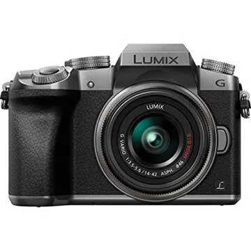 Panasonic LUMIX G7 Interchangeable Lens (DSLM) Camera with 14-42mm Lens (Silver) and Koah Mic Bundle...