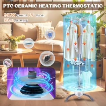 Mini Compact Clothes Dryer for Apartments and Travel