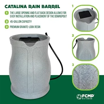 Eco-Friendly FCMP Outdoor 45-Gallon Rain Barrel - Durable Design