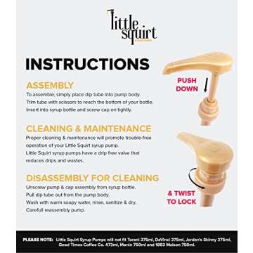 French Vanilla Syrup for Coffee 25.4 Ounces, Torani with Little Squirt Syrup Pump