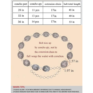 TOPACC Western Concho Belt for Women - Stylish & Versatile