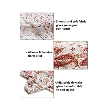 ZESICA Women's Floral Wrap Maxi Dress for Summer Style