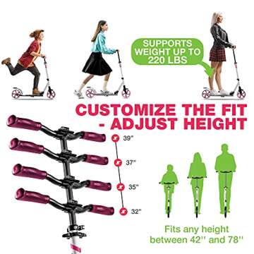 LaScoota Kick Scooter for Adults & Teens - Lightweight & Foldable