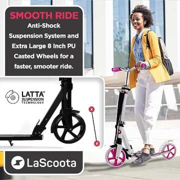 LaScoota Kick Scooter for Teens & Adults - Fun & Safe