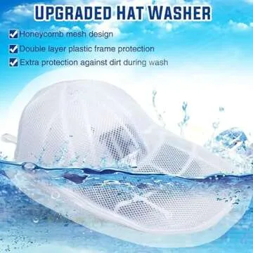 MCHKJ Hat Washer Cage for Washing Machine, Cap Washer with Mesh Bags, Hat Washer for Baseball Caps, ...