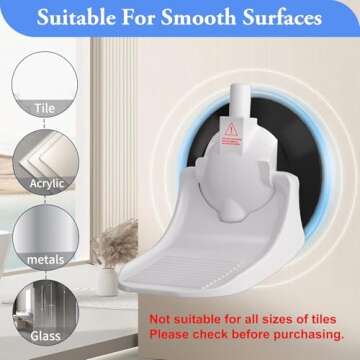 Shower Foot Rest for Shaving Legs, Pedicure Foot Rest, Foot Stand for Inside Shower with Powerful Suction Cup, Reusable Foot Rest Shower Stool，White
