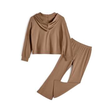 Handfrog Girls Fashion Clothes 2 Pcs Clothing Sets Hoodie Long Sleeve Shirts Bell Bottom 2025 Spring...