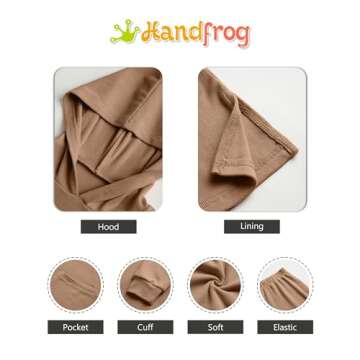Handfrog Girls Fashion Clothes 2 Pcs Clothing Sets Hoodie Long Sleeve Shirts Bell Bottom 2025 Spring Outfits Brown Size 5-6