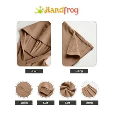 Handfrog Girls Fashion Clothes 2 Pcs Clothing Sets Hoodie Long Sleeve Shirts Bell Bottom 2025 Spring Outfits Brown Size 5-6