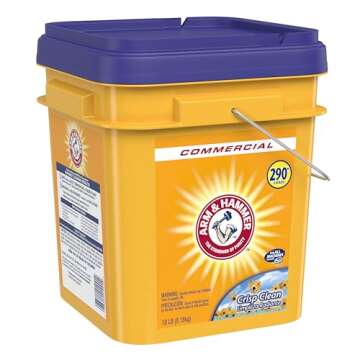 Arm & Hammer 33200-01001 Powder Laundry Detergent, Crisp Clean, 18lb Pail