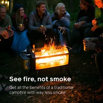 BioLite FirePit+ Smokeless Fire Pit and Grill, Charcoal and Wood Burn with Integrated Fan