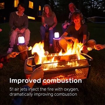 BioLite FirePit+ Smokeless Fire Pit and Grill, Charcoal and Wood Burn with Integrated Fan