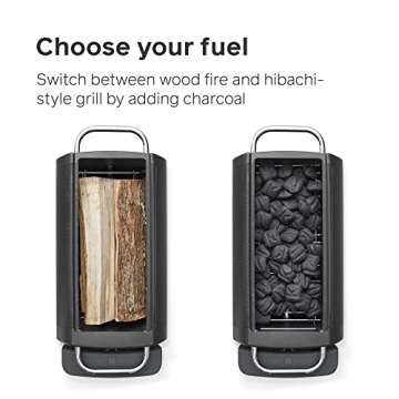 BioLite FirePit+ Smokeless Fire Pit and Grill, Charcoal and Wood Burn with Integrated Fan