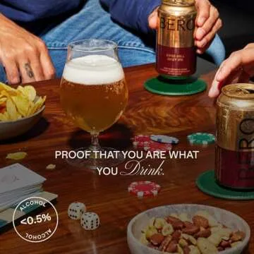 BERO Edge Hill Hazy IPA Non-Alcoholic Beer, 6-Pack Hoppy IPA-Style Craft Brew, NA Beer by Tom Holland, Bold and Hoppy Flavor, Alcohol Alternative Beverages for Any Occasion