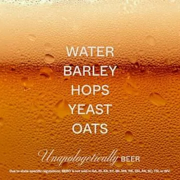 BERO Edge Hill Hazy IPA Non-Alcoholic Beer, 6-Pack Hoppy IPA-Style Craft Brew, NA Beer by Tom Holland, Bold and Hoppy Flavor, Alcohol Alternative Beverages for Any Occasion