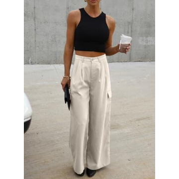Stylish Dokotoo Wide Leg Pants for Women with Pockets