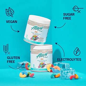 Alani Nu BCAA Sour Gummies | Branch Chain Essential Amino Acids | 2:1:1 Formula | Supplement Powder | Muscle Recovery Vitamins for Post-Workout | 30 Servings