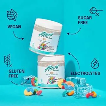 Alani Nu BCAA Sour Gummies | Branch Chain Essential Amino Acids | 2:1:1 Formula | Supplement Powder | Muscle Recovery Vitamins for Post-Workout | 30 Servings
