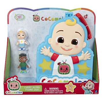 CoComelon Carry Along Figure Case - Includes 2 Articulated Figures, JJ and Cody - Play On The Go - T...