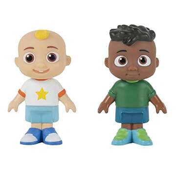 CoComelon Carry Along Figure Case - Includes 2 Articulated Figures, JJ and Cody - Play On The Go - The Perfect Travel Gift - Toys for Kids, Toddlers, and Preschoolers