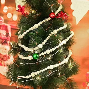 Wood Bead Garland for Farmhouse Decor and More