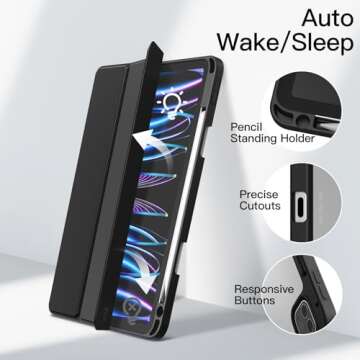 JETech iPad Pro 11 Inch Case with Pencil Holder