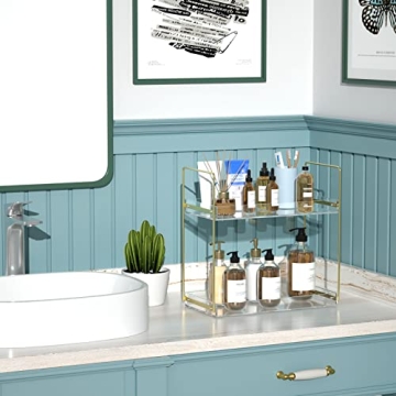 Stylish 2-Tier Bathroom Countertop Organizer for Home