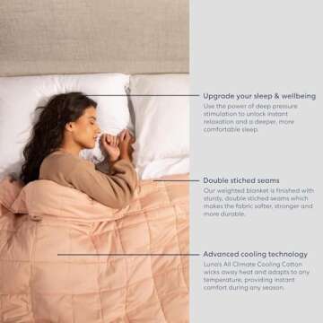 Luna Luxe Cotton Weighted Blanket for Adults - Oeko-Tex Premium Soft Blanket [15lbs - Full - 48" x 72"] [Light Grey]
