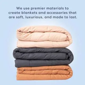 Luna Luxe Cotton Weighted Blanket for Adults - Oeko-Tex Premium Soft Blanket [15lbs - Full - 48" x 72"] [Light Grey]