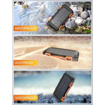 Solar Power Bank 42800mAh with Flashlight