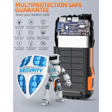 Solar Power Bank 42800mAh with Flashlight