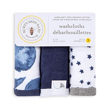 Burt's Bees Baby Organic Cotton Washcloths - 3 Pack Set