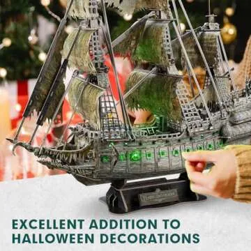 CubicFun 3D LED Flying Dutchman Model Kit for Adults