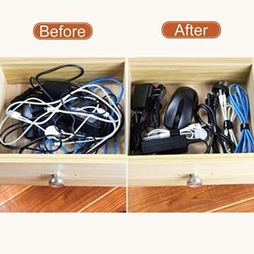 Reusable 6 Inch Cable Ties - 120PCS Adjustable Organizer