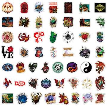 Dragons Gifts Stickers Pack 50PCS for Kids Teens Adults