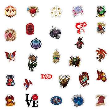 Dragons Gifts Stickers Pack 50PCS for Kids Teens Adults