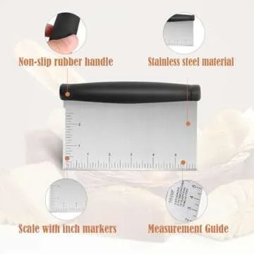 6-Inch Stainless Steel Dough Scraper & Chopper for Every Kitchen