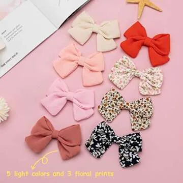 Baby Girl Hair Clips with Bows Flowers,16 Pack Barrettes Hair Accessories for Toddler Kids Teens