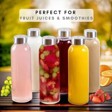 Brieftons Glass Water Bottles - Eco-Friendly & Leakproof