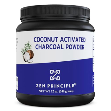 Large 12 Oz. Coconut Activated Charcoal Powder for Teeth, Skin & Digestion