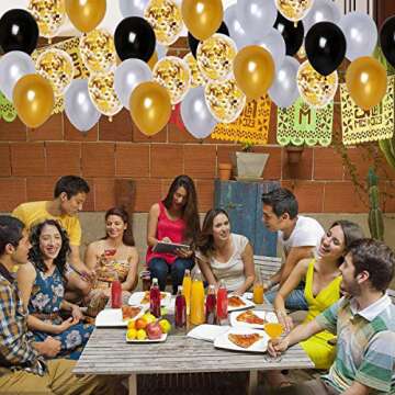 BRT Black and Gold Party Decorations for Memorable Birthdays