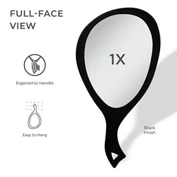 Zadro XL Handheld Mirror - Stylish & Functional Grooming Tool