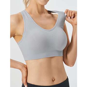 FITTIN Racerback Sports Bras for Women - Padded Seamless High Impact Support for Yoga Gym Workout Fi...
