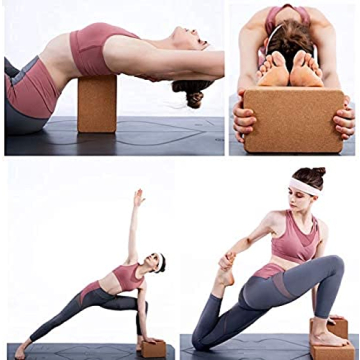 Cork Yoga Blocks 2 Pack Set - Eco-Friendly and Non-Slip
